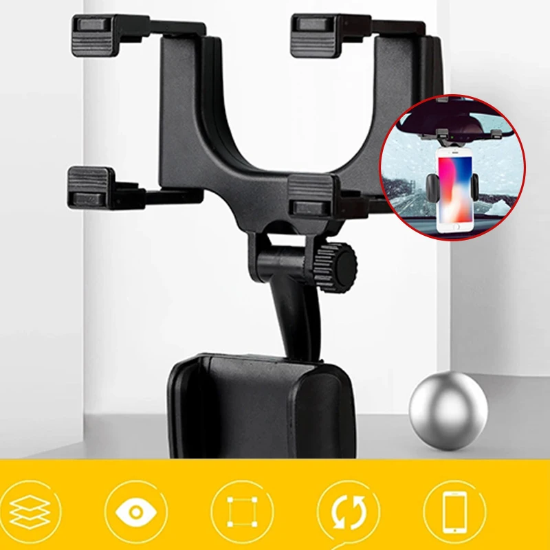 360° Car Mirror Telescopic Smart Phone Holder Mount Mobile Phone Support Stand Car GPS Adjustable CellPhone For iPhone 13 Holder 360° Car Mirror Telescopic Smart Phone Holder Mount Mobile Phone Support Stand Car GPS Adjustable CellPhone For iPhone 13 Holder