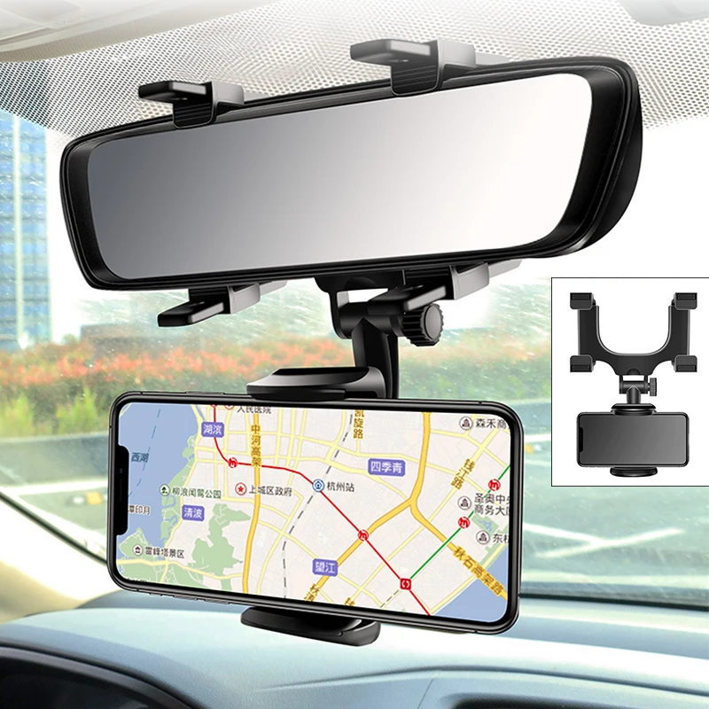 360° Car Mirror Telescopic Smart Phone Holder Mount Mobile Phone Support Stand Car GPS Adjustable CellPhone For iPhone 13 Holder 360° Car Mirror Telescopic Smart Phone Holder Mount Mobile Phone Support Stand Car GPS Adjustable CellPhone For iPhone 13 Holder