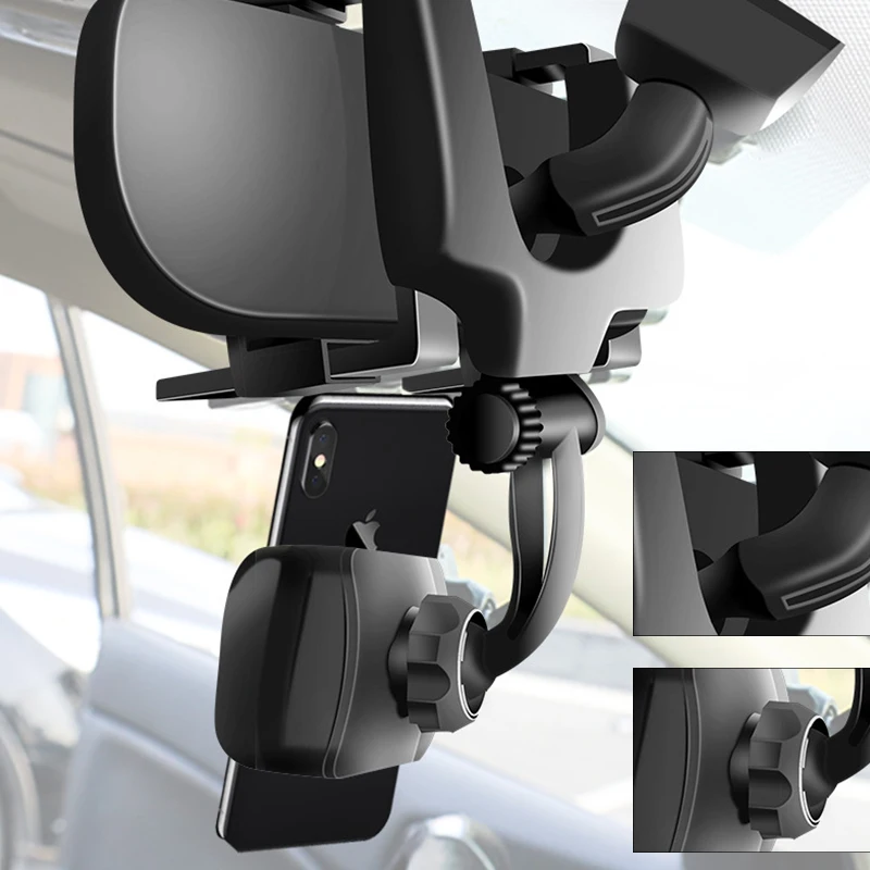 360° Car Mirror Telescopic Smart Phone Holder Mount Mobile Phone Support Stand Car GPS Adjustable CellPhone For iPhone 13 Holder 360° Car Mirror Telescopic Smart Phone Holder Mount Mobile Phone Support Stand Car GPS Adjustable CellPhone For iPhone 13 Holder