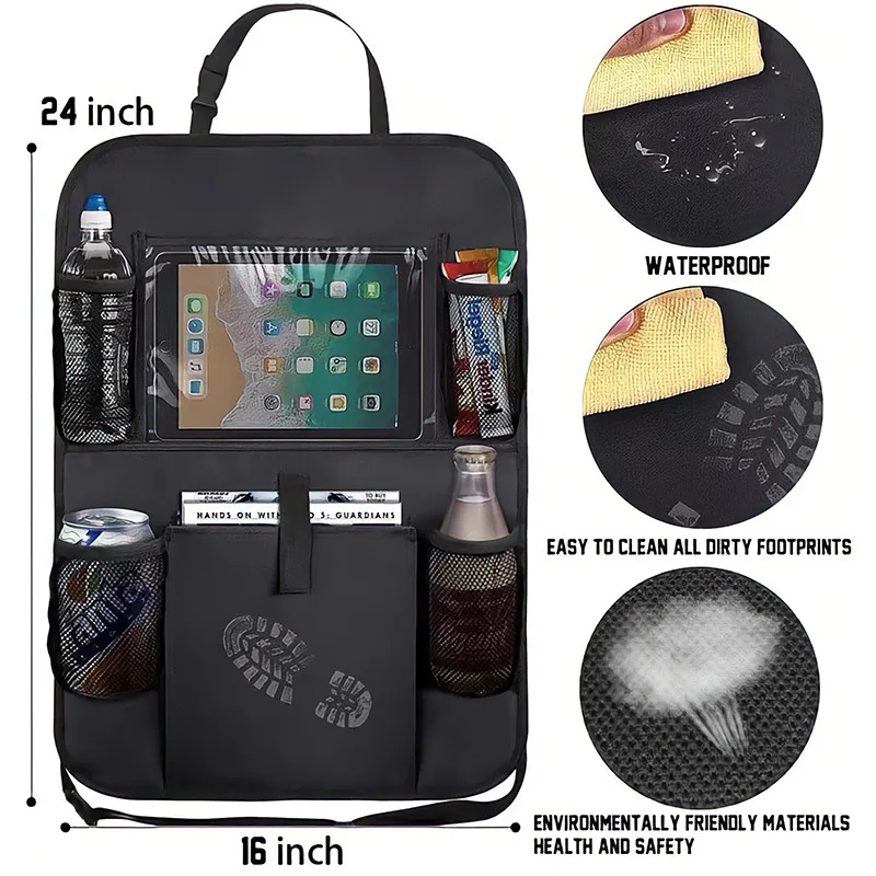 1Pcs Car Anti-dirt Pad For Children Kids Auto Seat Back Protector Cover Universal Car Back Seat Organizer with Storage Pockets 1Pcs Car Anti-dirt Pad For Children Kids Auto Seat Back Protector Cover Universal Car Back Seat Organizer with Storage Pockets