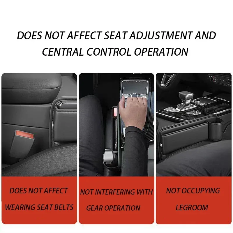 Car Seat Organizer with Cup Holder Textured Faux Leather Front Seat Storage Bag and Crevice Filler Interior Storage Bag Tools Car Seat Organizer with Cup Holder Textured Faux Leather Front Seat Storage Bag and Crevice Filler Interior Storage Bag Tools