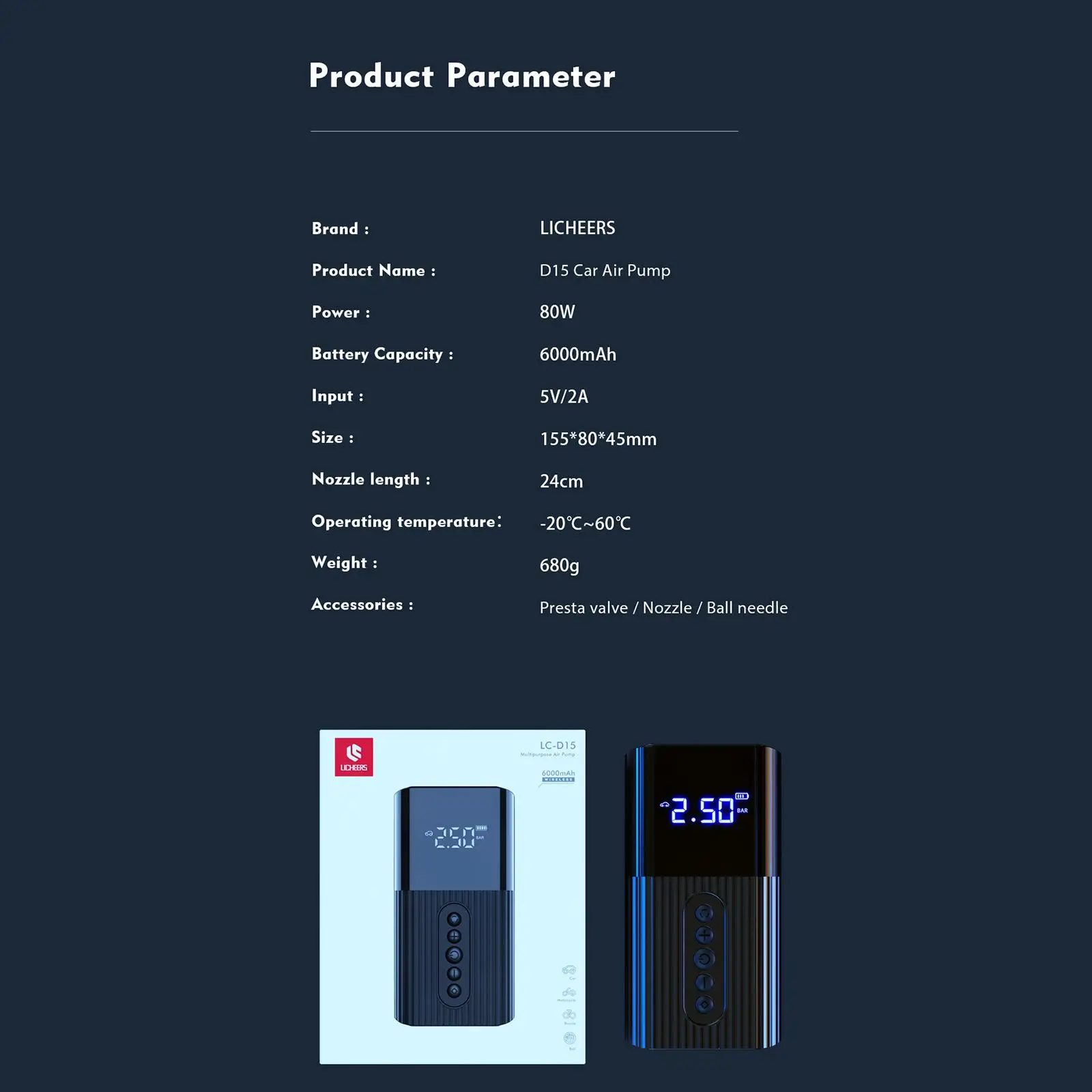 Portable Car Tyre Pump Electric USB Rechargeable for Car Tires Balls Portable Car Tyre Pump Electric USB Rechargeable for Car Tires Balls