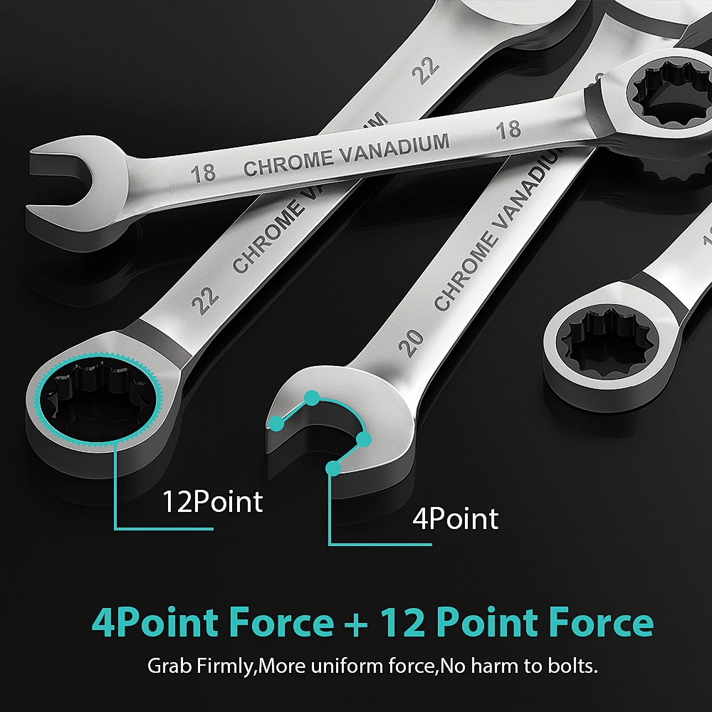 Key Ratchet Wrench Set 72 Tooth Gear Ring Torque Socket Wrench Set Metric Combination Ratchet Spanners Set Car Repair Tools Key Ratchet Wrench Set 72 Tooth Gear Ring Torque Socket Wrench Set Metric Combination Ratchet Spanners Set Car Repair Tools