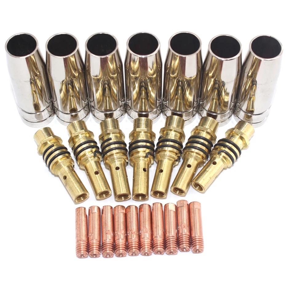 30pcs15AK  torch/gun consumables electrode and Stainless steel protective cover and link rod  for the MIG welding machine