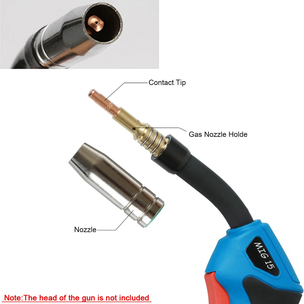 15/30pcs MB-15AK Torch Welding Consumables 180A MIG Torch Gas Nozzle Tips Holder Gun Neck Wrench for 15AK MIG Welding Machine 15/30pcs MB-15AK Torch Welding Consumables 180A MIG Torch Gas Nozzle Tips Holder Gun Neck Wrench for 15AK MIG Welding Machine