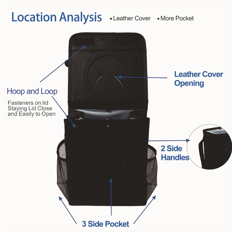 1 Piece Portable Foldable Car Trash Can, Waterproof Hanging Car Trash Can, Multifunctional Car Interior Storage Container 1 Piece Portable Foldable Car Trash Can, Waterproof Hanging Car Trash Can, Multifunctional Car Interior Storage Container