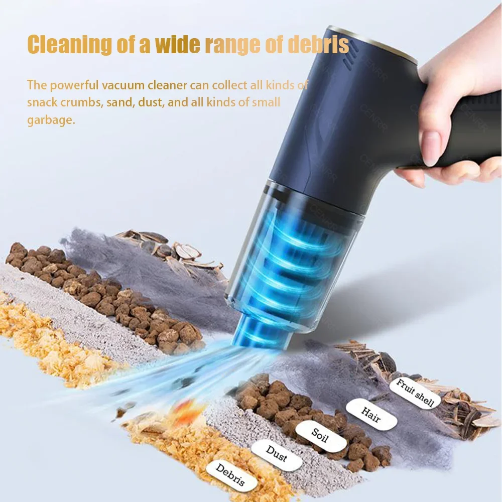 CENRR 895000PA Car Vacuum Cleaner Mini Powerful Wireless Handheld Cleaning Machine Home Appliance Portable Vacuum Cleaner CENRR 895000PA Car Vacuum Cleaner Mini Powerful Wireless Handheld Cleaning Machine Home Appliance Portable Vacuum Cleaner