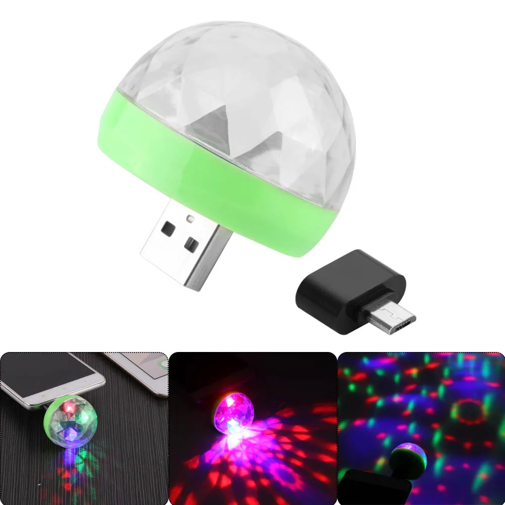 USB LED Disco DJStage Car Light Portable Family Party Ball Colorful Light Bar Club Stage Effect Lamp Mobile Phone Lighting