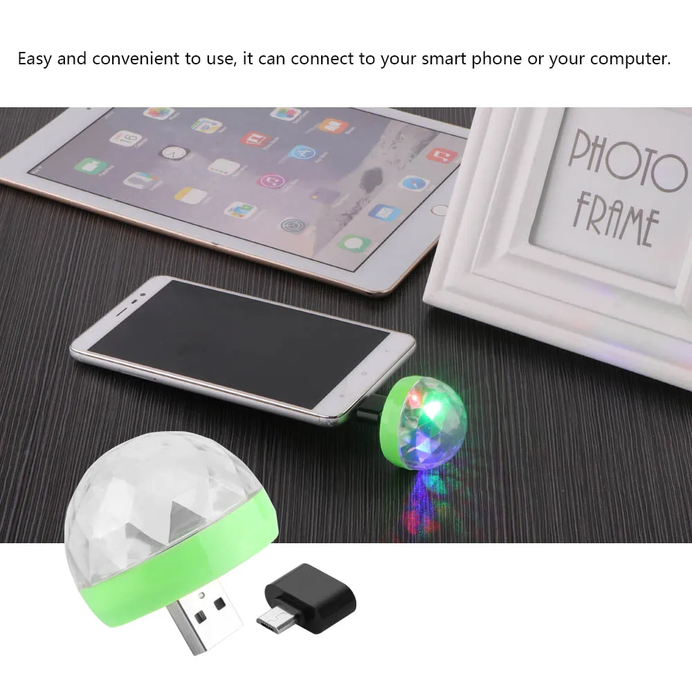 USB LED Disco DJStage Car Light Portable Family Party Ball Colorful Light Bar Club Stage Effect Lamp Mobile Phone Lighting