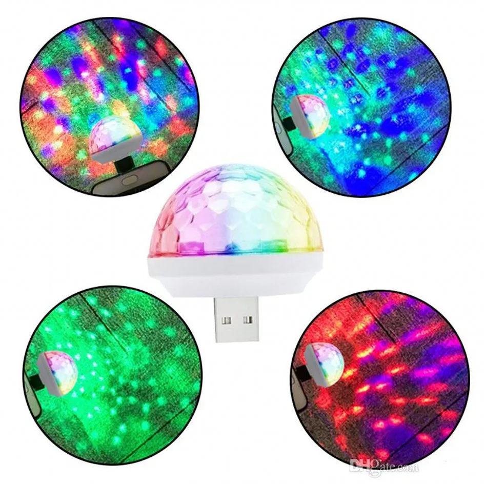 USB LED Disco DJStage Car Light Portable Family Party Ball Colorful Light Bar Club Stage Effect Lamp Mobile Phone Lighting