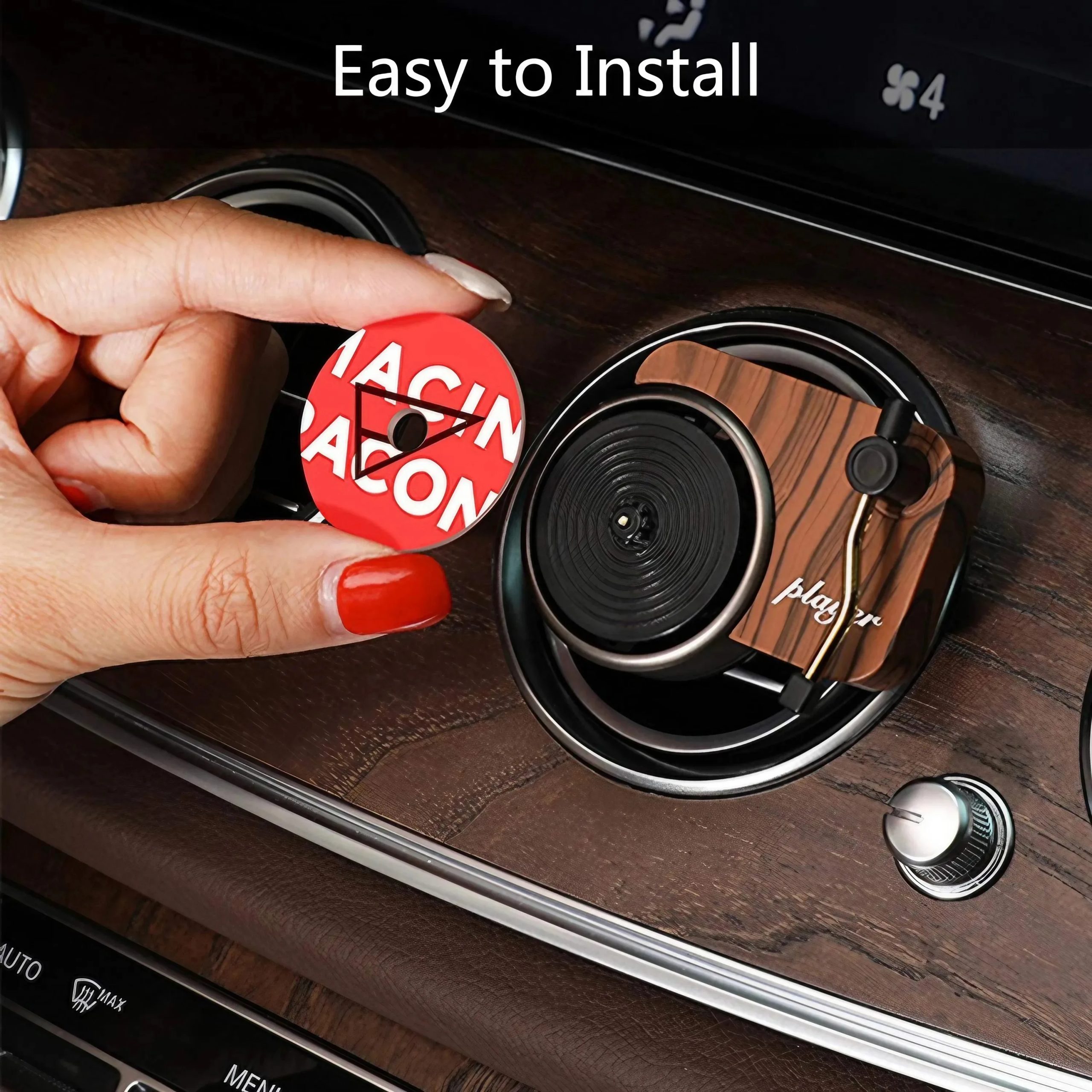 Car Air Freshener Turntable, Solid Perfume Vintage Record Player Aroma for Car Air Vent Decoration, 1 Set/2 Sets Car Air Freshener Turntable, Solid Perfume Vintage Record Player Aroma for Car Air Vent Decoration, 1 Set/2 Sets