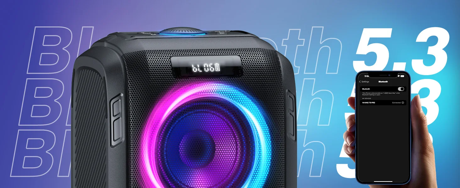 W-KING 250W PEAK Large Bluetooth Speaker Loudest/Massive 120dB/12 Custom Bass, V5.3 Big Party Boombox Portable Speaker Wireless W-KING 250W PEAK Large Bluetooth Speaker Loudest/Massive 120dB/12 Custom Bass, V5.3 Big Party Boombox Portable Speaker Wireless