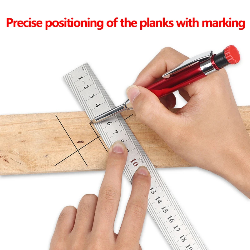 3pcs/set 2.8mm Metal Woodworking Pencil Deep-hole Marker Mechanical Pen Built-in Pencil Sharpener for Marking Tools Supplies 3pcs/set 2.8mm Metal Woodworking Pencil Deep-hole Marker Mechanical Pen Built-in Pencil Sharpener for Marking Tools Supplies