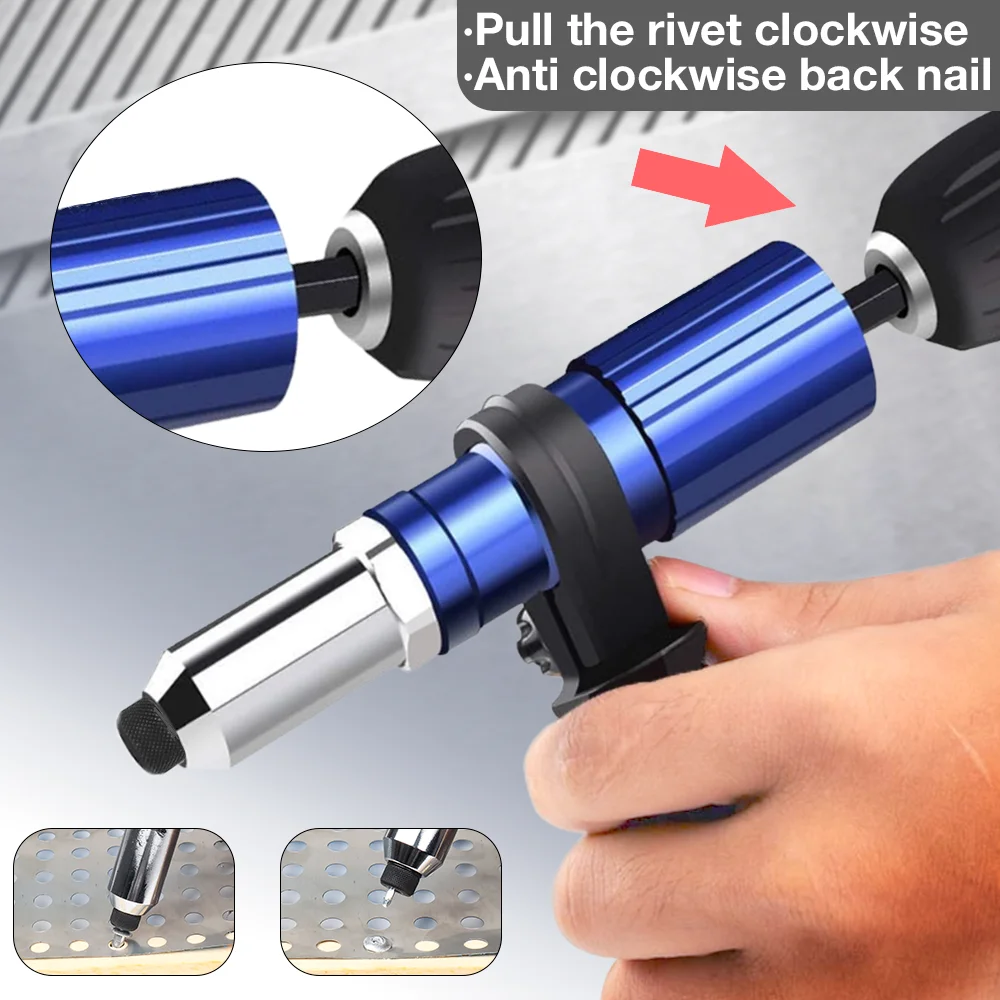Riveting Machine, Electric Rivet Gun Adapter, 2.4mm-3.2mm-4.0mm-4.8mm Riveting Tools, Home Riveting Machine, For Electric Drills Riveting Machine, Electric Rivet Gun Adapter, 2.4mm-3.2mm-4.0mm-4.8mm Riveting Tools, Home Riveting Machine, For Electric Drills