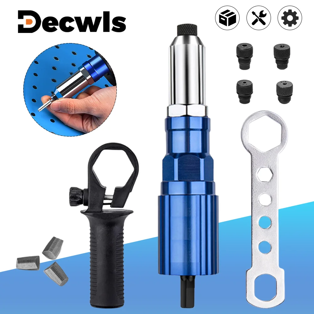 Riveting Machine, Electric Rivet Gun Adapter, 2.4mm-3.2mm-4.0mm-4.8mm Riveting Tools, Home Riveting Machine, For Electric Drills Riveting Machine, Electric Rivet Gun Adapter, 2.4mm-3.2mm-4.0mm-4.8mm Riveting Tools, Home Riveting Machine, For Electric Drills