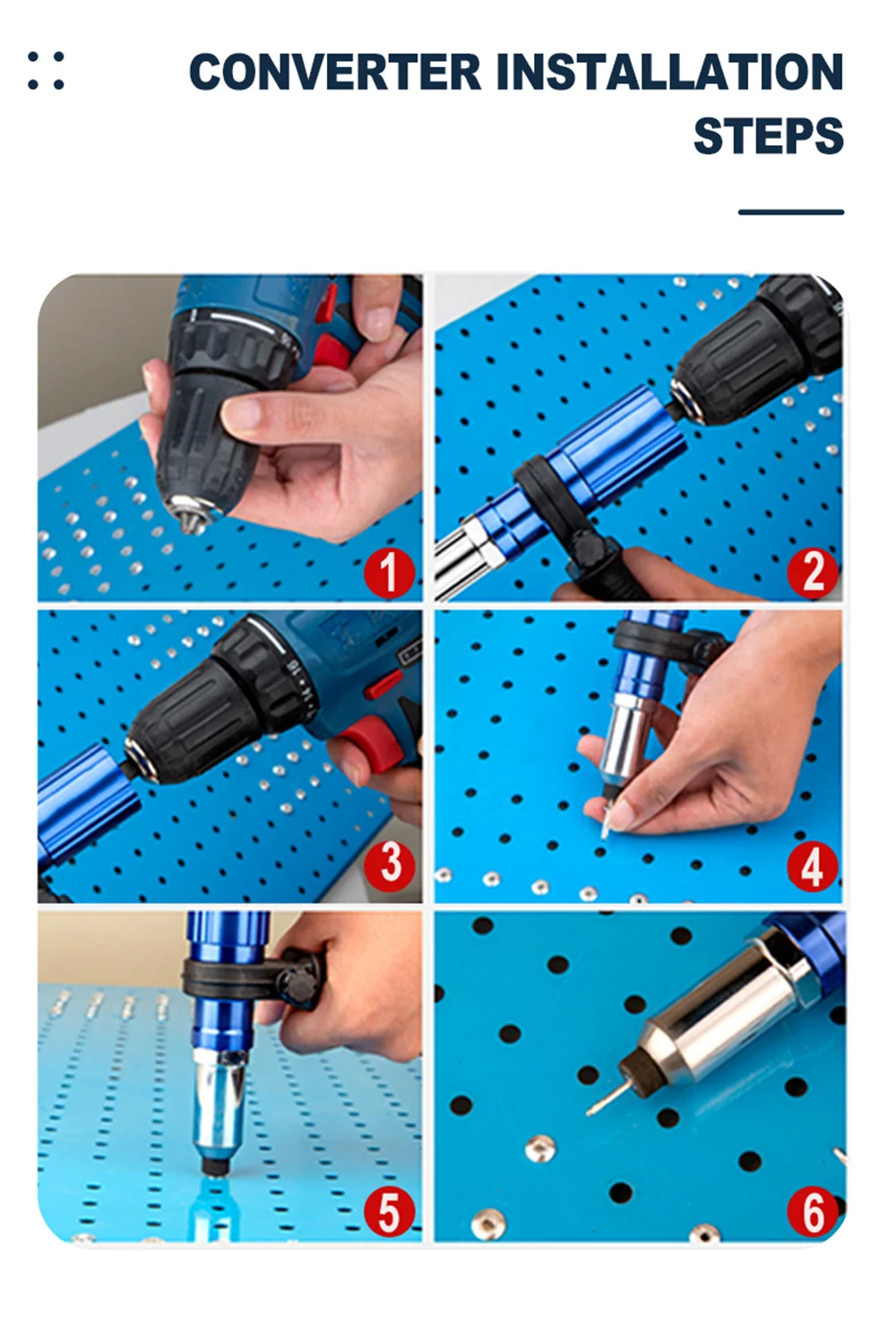 Riveting Machine, Electric Rivet Gun Adapter, 2.4mm-3.2mm-4.0mm-4.8mm Riveting Tools, Home Riveting Machine, For Electric Drills Riveting Machine, Electric Rivet Gun Adapter, 2.4mm-3.2mm-4.0mm-4.8mm Riveting Tools, Home Riveting Machine, For Electric Drills